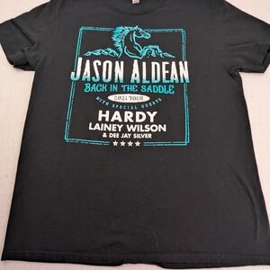 Jason Aldean With Hardy Lainey Wilson Back In The Saddle 2021 Concert Tee Large